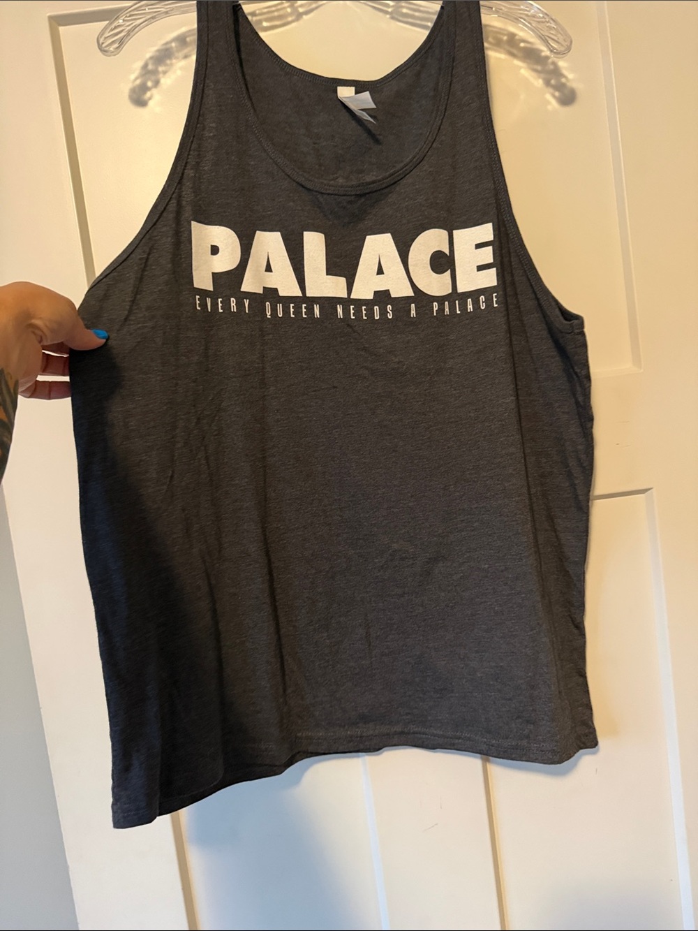 PALACE Charcoal Gray Logo Tank Top